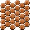 CERAMIKA BIANCA cooper glass hexagon mosaic 250x258 mm WYPRZEDAŻ DOTYCZY STANÓW MAGAZYNOWYCH (36 szt) g1 szt
